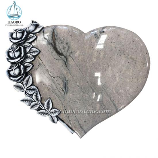 Granite Heart Shaped Gravestone