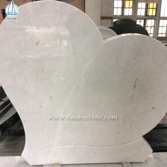China Weißer Marmor geschnitzter Grabstein
