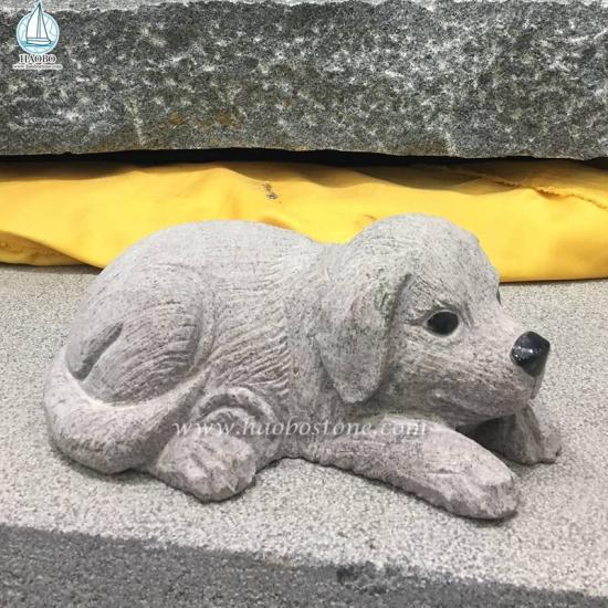 Granite Garden Puppy Carving