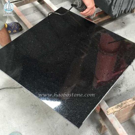 Black Galaxy Granite Polished Tiles