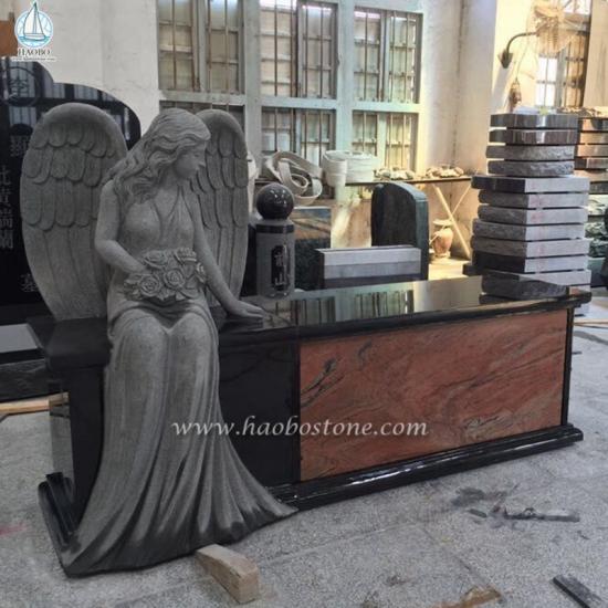 Granite Angel Statue Monument Bank