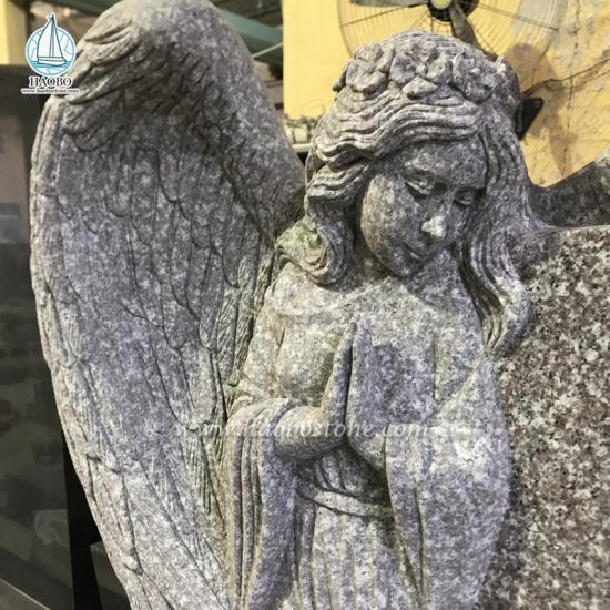 Granite Praying Angel Headstone