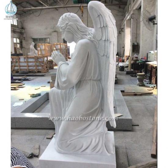 White Marble Prayer Angel Statue