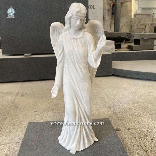 China White Marble Angel Sculpture