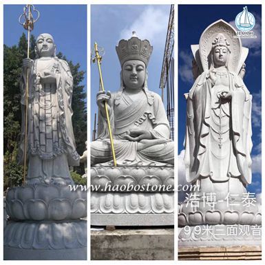  Haobo steinerne buddhistische Statuen